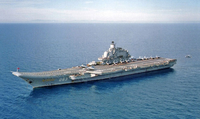 PORTAAVIONES RUSO ALMIRANTE KUZNETSOV DE LA ARAMADA RUSA
